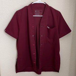 Figs Suswe top, Burgundy, small. Excellent used condition.